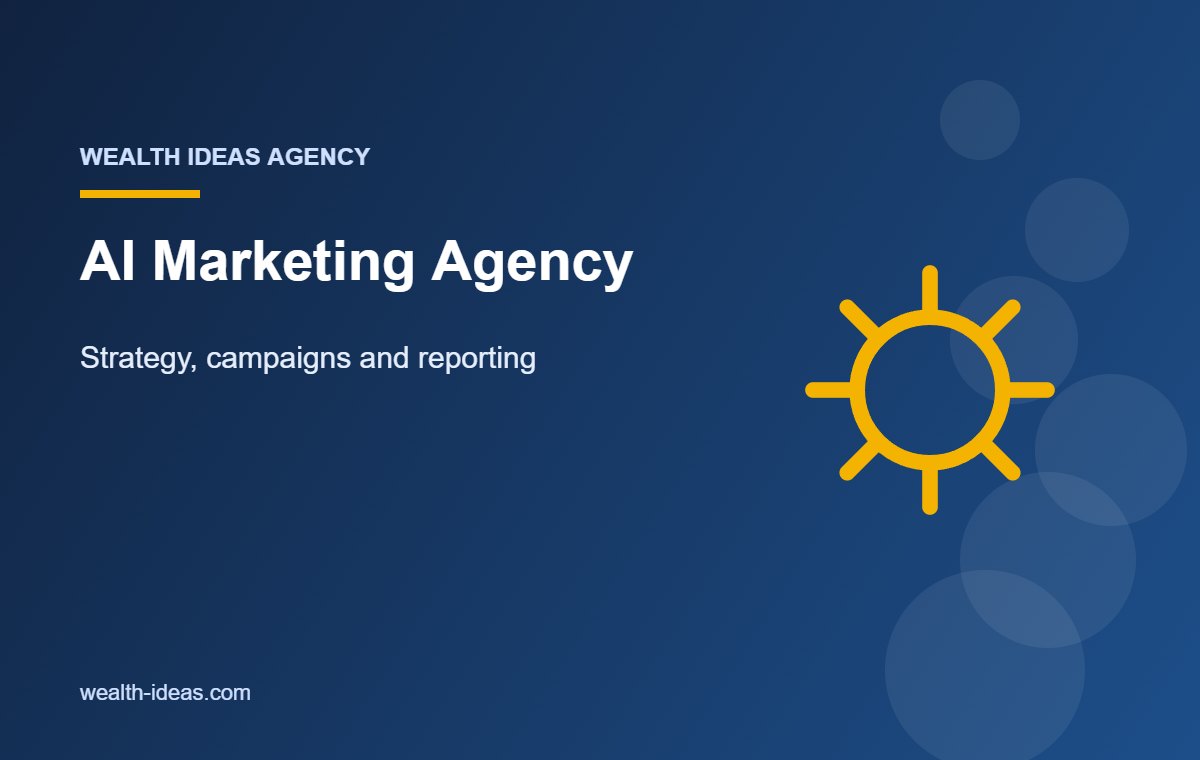 AI Marketing Agency – Strategy, campaigns and reporting