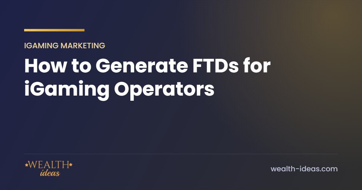 How to Generate FTDs for iGaming Operators