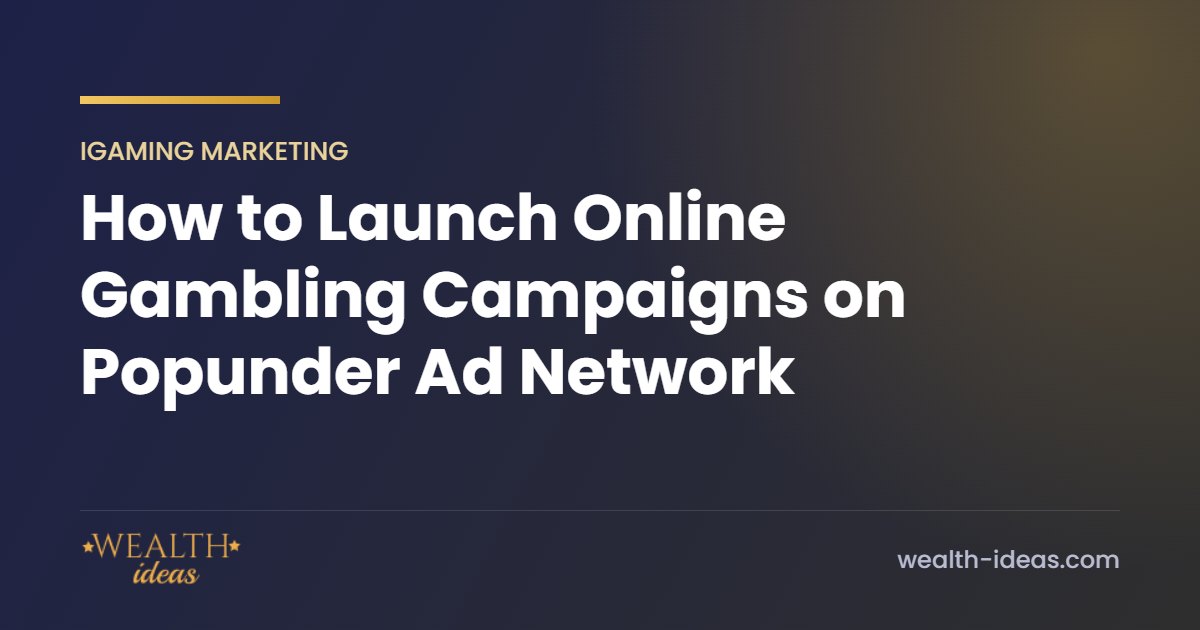 How to Launch Online Gambling Campaigns on Popunder Ad Network How to Launch Online Gambling Campaigns on Popunder Ad Network