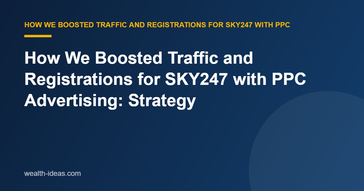 How We Boosted Traffic and Registrations for SKY247 with PPC Advertising: Strategy