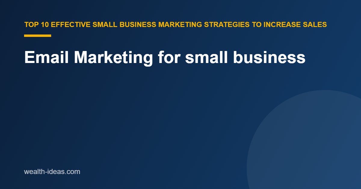 Email Marketing for small business