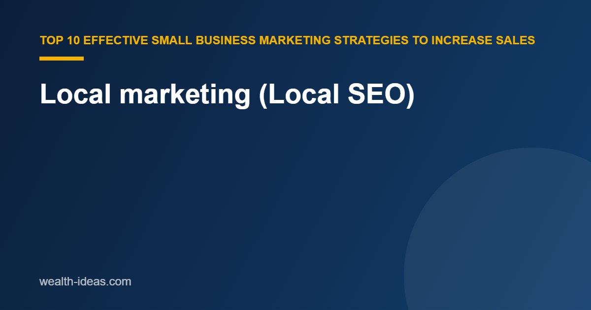 Local marketing (Local SEO)